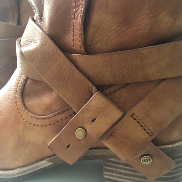 UGG~ ELORA Leather Short Boots - Picture 10 of 12